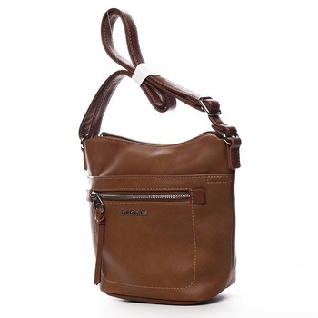 Dámska crossbody kabelka svetlohnedá - David Jones Iayne