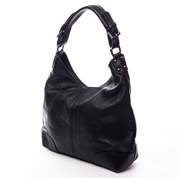 Dámska kožená kabelka čierna - ItalY Inpelle