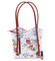 Dámska kožená kabelka-batôžtek kvetinová červená - ItalY Larry