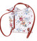 Dámska kožená kabelka-batôžtek kvetinová červená - ItalY Larry