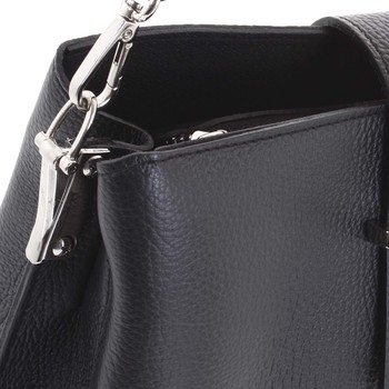 Dámska kožená kabelka do ruky čierna - ItalY Auren