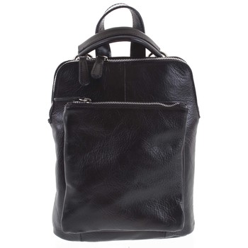 Dámsky kožený batôžtek kabelka čierny - ItalY Englis