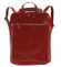 Dámsky kožený batoh kabelka červený - ItalY Englidis