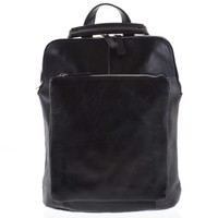 Dámsky kožený batoh kabelka čierny - ItalY Englidis