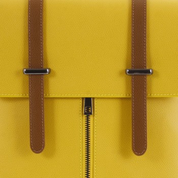 Dámsky kožený batoh žltý - ItalY Waterfall