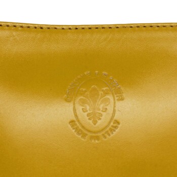 Žltá kožená crossbody kabelka - ItalY Bryana Dark
