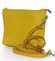 Dámska kožená crossbody kabelka žltá - ItalY Garnet