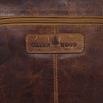 Dámska kožená kabelka cez plece hnedá - Greenwood Fluxis