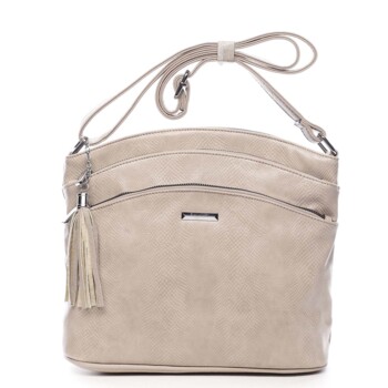 Dámska crossbody kabelka svetlá camel - Silvia Rosa Billie Snake