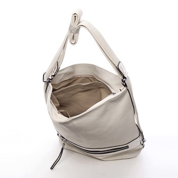 Dámska kabelka batoh svetlobéžová - Romina Lazy