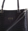 Luxusná dámska kožená kabelka čierna - ItalY Marion