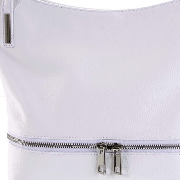 Dámska štýlová kožená kabelka cez rameno biela - ItalY Acness