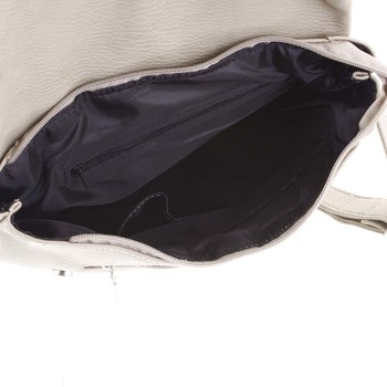 Väčšia mäkký dámsky moderný svetlo sivý batoh - Ellis Elizabeth 