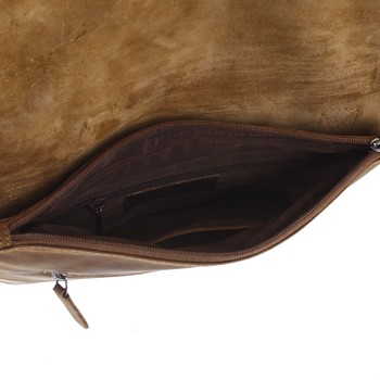 Pánska kožená taška na doklady hnedá - Greenwood Olesimos