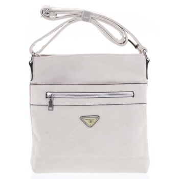 Trendy mäkká crossbody kabelka svetlobéžová - Delami Devyn