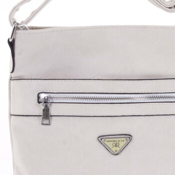 Trendy mäkká crossbody kabelka svetlobéžová - Delami Devyn