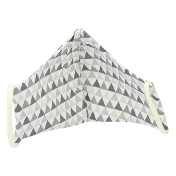 Nano rúško českej výroby sivé s trojuholníkmi - B&C M