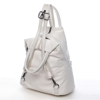Originálny dámsky batoh kabelka biely - Romina Gempela