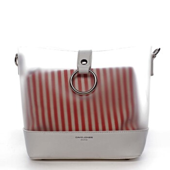 Originálna dámska crossbody kabelka biela - David Jones Crazy
