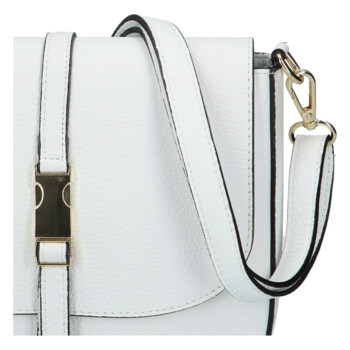 Dámska kožená crossbody kabelka biela - ItalY Neul