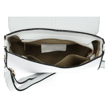 Dámska kožená crossbody kabelka biela - ItalY Neul
