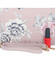 Dámska kvetovaná listová kabelka svetlofialová - DIANA & CO Flouw