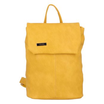 Väčšia mäkký dámsky moderný žltý batoh - Ellis Elizabeth JR