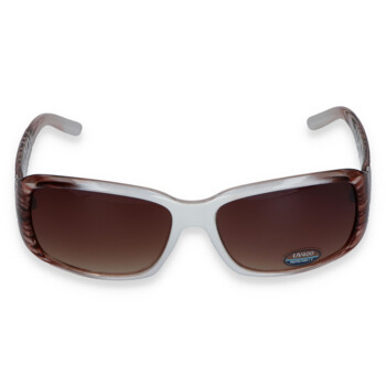 Dámske slnečné okuliare bielo hnedé - SM08