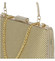 Dámska perleťová listová kabelka zlatá - Michelle Moon V380