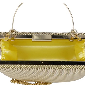 Dámska perleťová listová kabelka zlatá - Michelle Moon V380