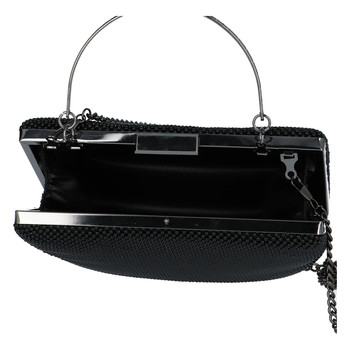 Dámska perleťová listová kabelka čierná - Michelle Moon V380