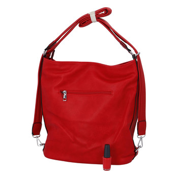 Dámska kabelka batoh červená - Romina Wamma