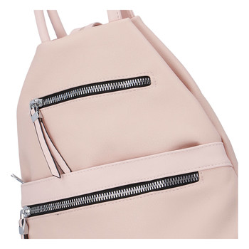 Originálny dámsky batoh kabelka svetloružový - Romina Gempela