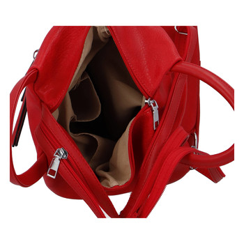 Originálne dámsky batoh kabelka červený - Romina Gempela