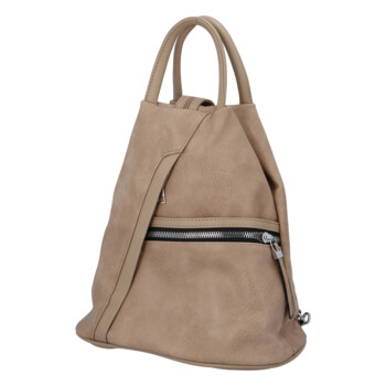 Originálny dámsky batoh kabelka taupe - Romina Imvelaphi
