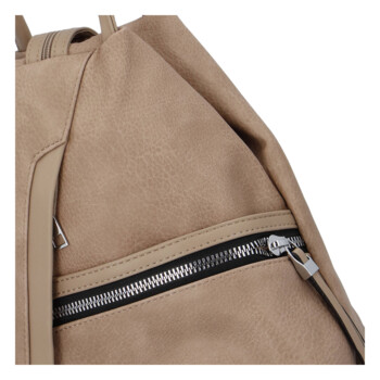 Originálny dámsky batoh kabelka taupe - Romina Imvelaphi