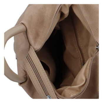 Originálny dámsky batoh kabelka taupe - Romina Imvelaphi