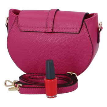Dámska kožená crossbody kabelka fuchsiová - ItalY Blauke