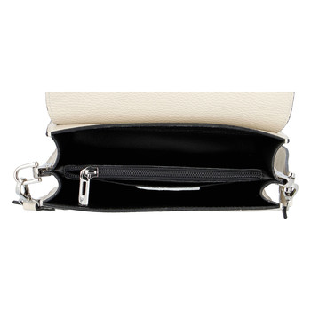 Elegantná kožená kabelka béžová - ItalY Kenesis