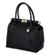 Luxusná dámska kožená kabelka do ruky čierna - ItalY Hyla Kroko