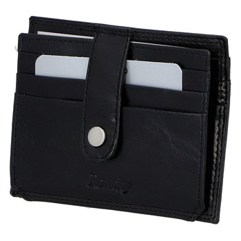 Kožená peňaženka na kreditné karty čierna - Rovicky N1367